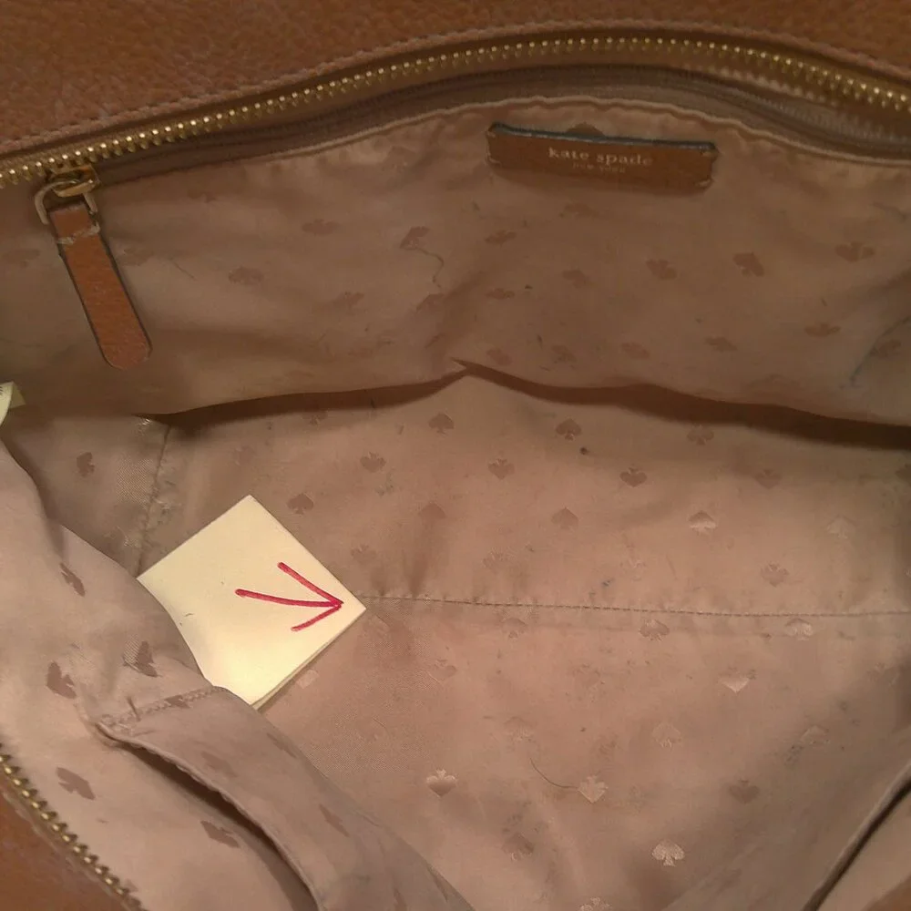 Kate Spade Jackson Satchel Gingerbread Minimalist Leather Bag Purse Pocketbook
